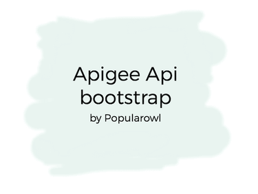 Google Apigee bootstrap framework Google Apigee bootstrap framework
